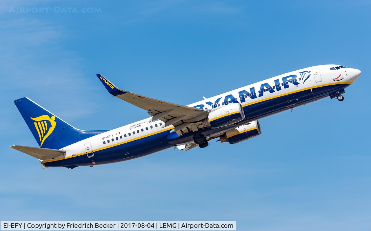 EI-EFY, 2009 Boeing 737-8AS C/N 35020, departure from Malaga