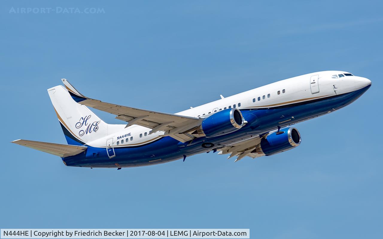 N444HE, 1987 Boeing 737-300 C/N 23800, departure from Malaga