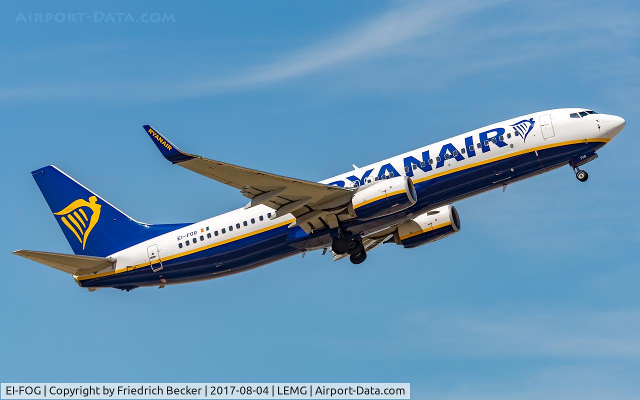 EI-FOG, 2016 Boeing 737-8AS C/N 44711, departure from Malaga