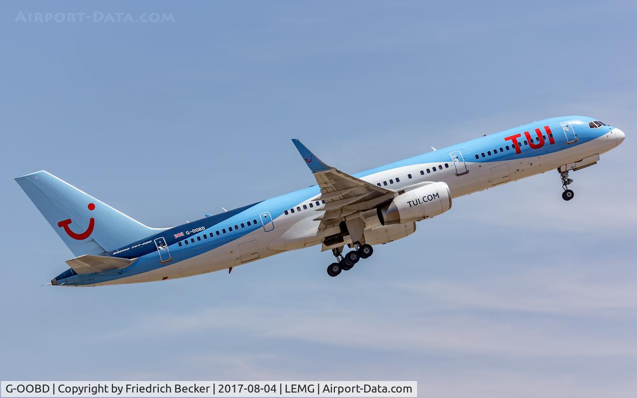G-OOBD, 2003 Boeing 757-28A C/N 33099, departure from Malaga