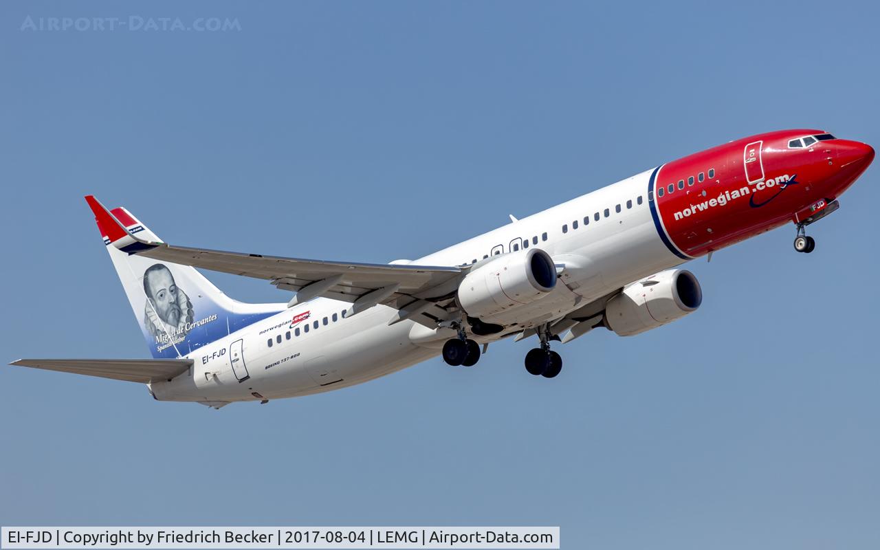 EI-FJD, 2015 Boeing 737-8JP C/N 41143, departure from Malaga