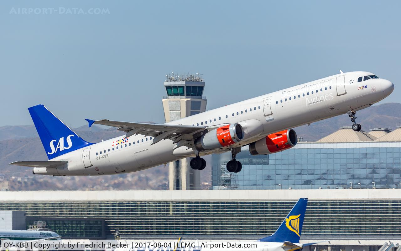 OY-KBB, 2001 Airbus A321-232 C/N 1642, departure from Malaga