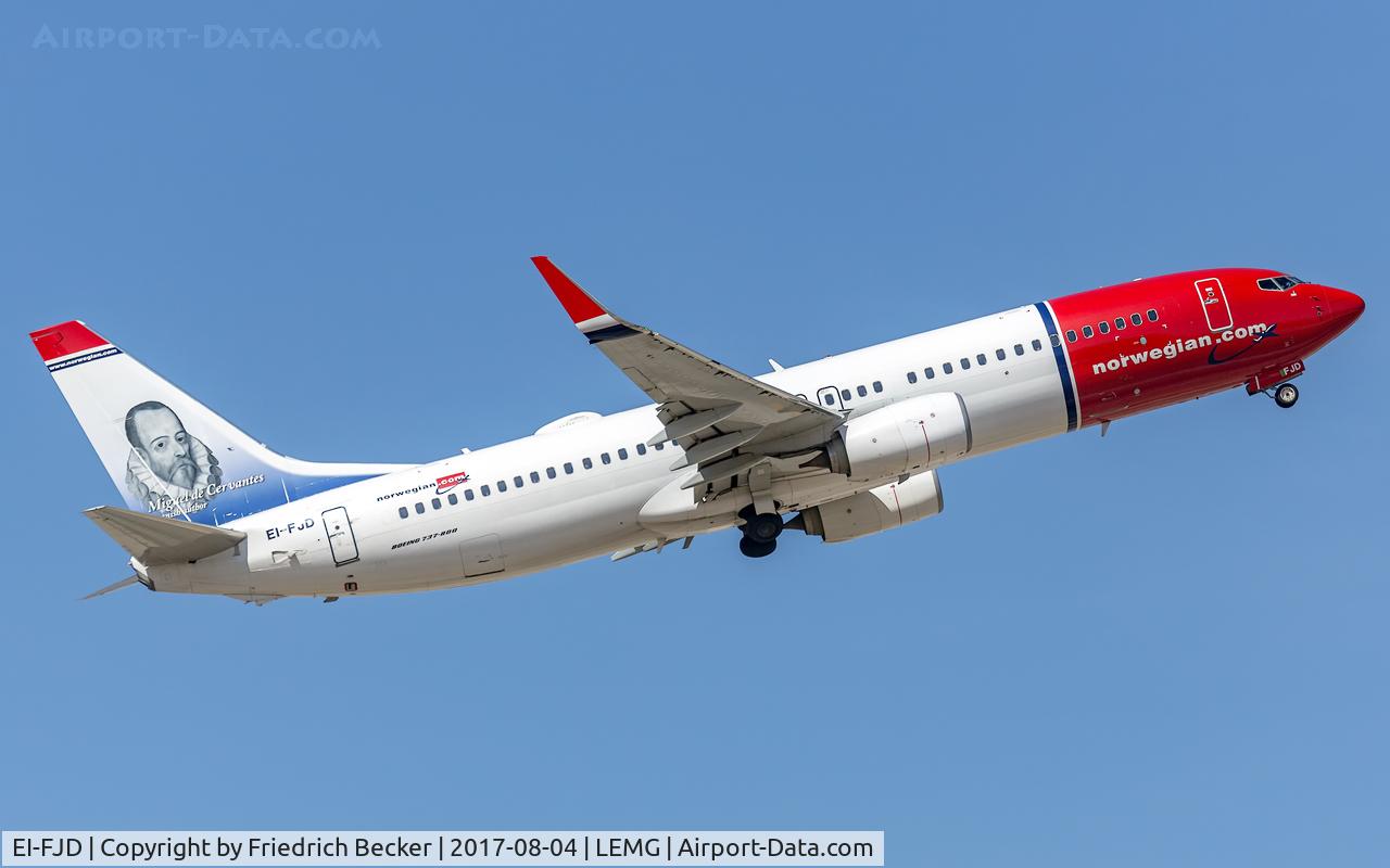 EI-FJD, 2015 Boeing 737-8JP C/N 41143, departure from Malaga