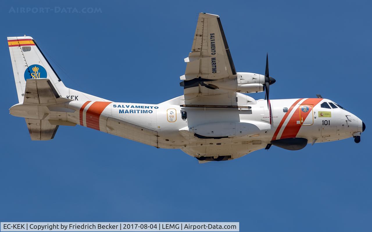 EC-KEK, CASA CN-235-300 C/N C166, departure from Malaga