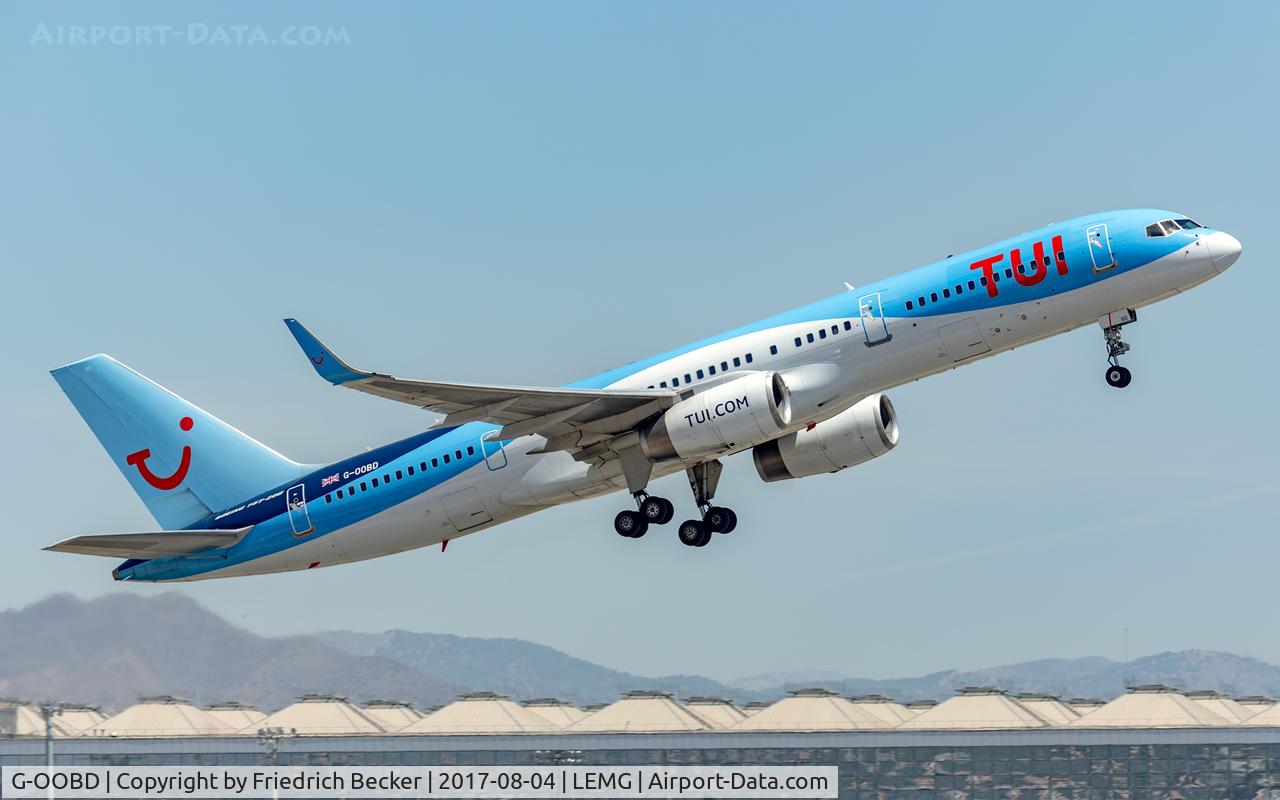 G-OOBD, 2003 Boeing 757-28A C/N 33099, departure from Malaga