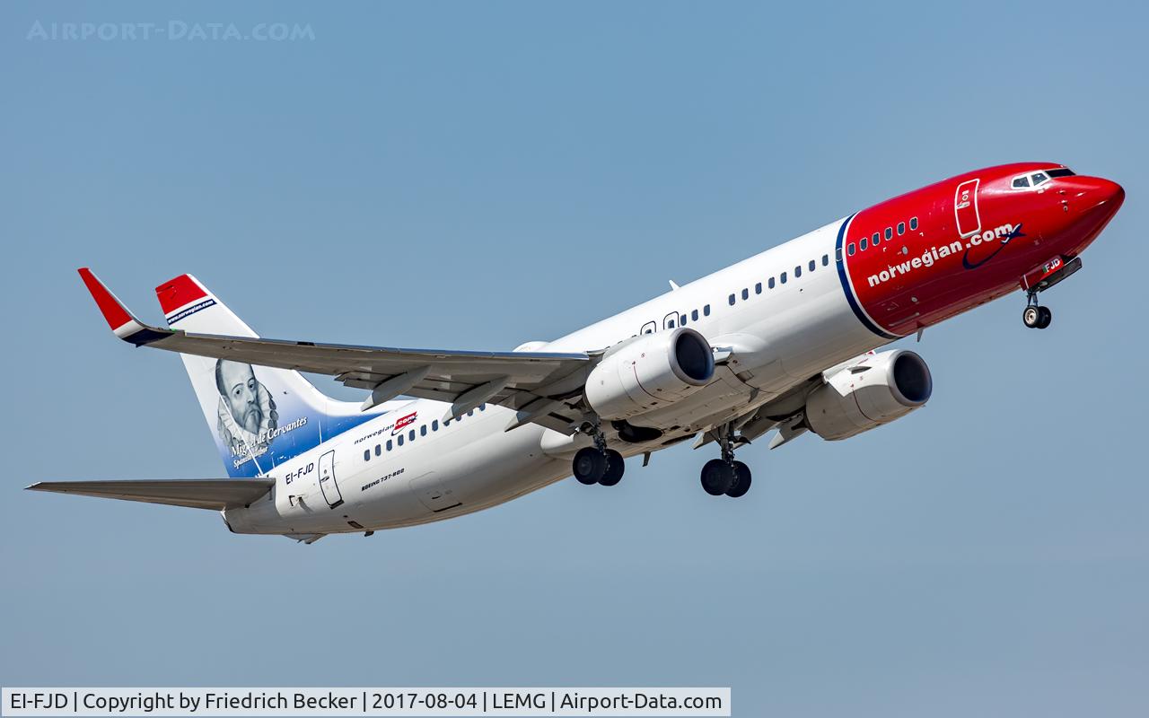 EI-FJD, 2015 Boeing 737-8JP C/N 41143, departure from Malaga