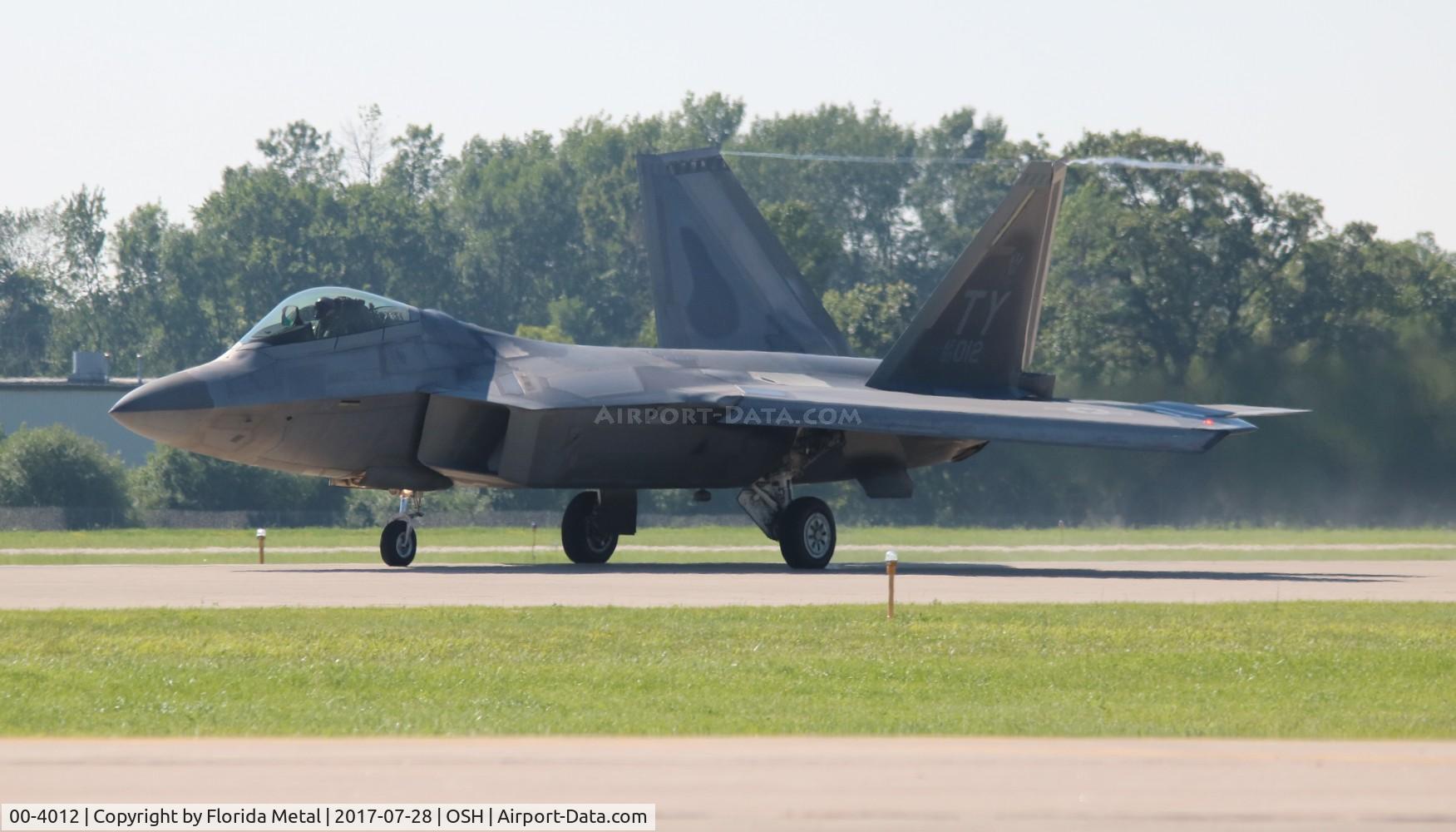 00-4012, 2000 Lockheed Martin F-22A Raptor C/N 645-4012, Raptor