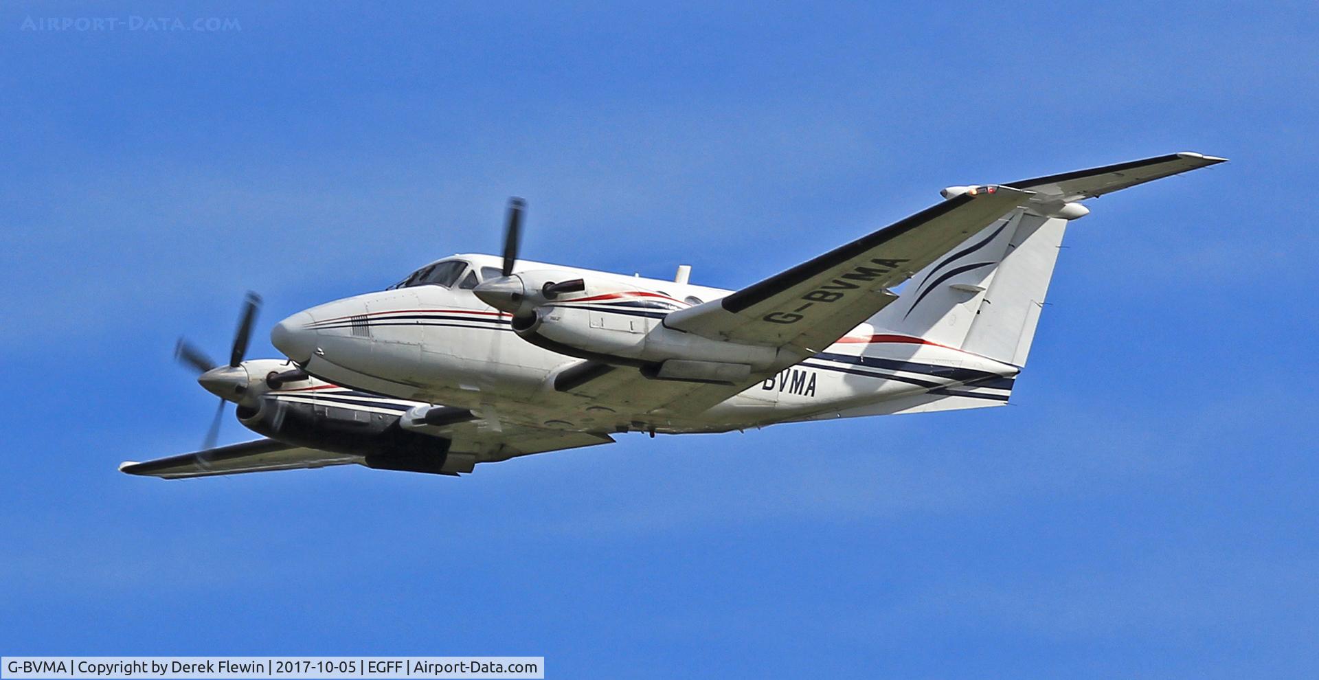 G-BVMA, 1980 Beech 200 Super King Air C/N BB-797, Beech 200, Dragonfly Aviation Services Ltd, Cardiff based, low go round following a DME approach.