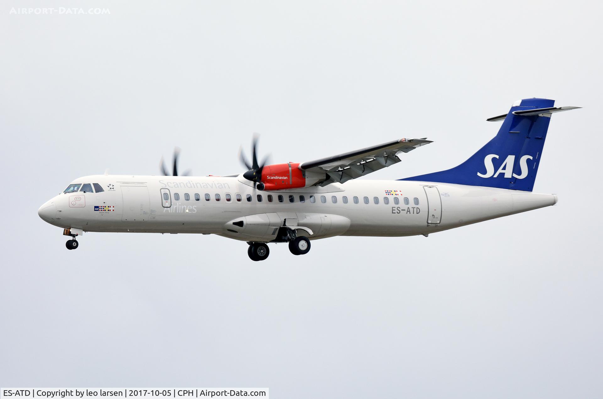 ES-ATD, 2014 ATR 72-212A C/N 1165, Copenhagen 5.10.2017