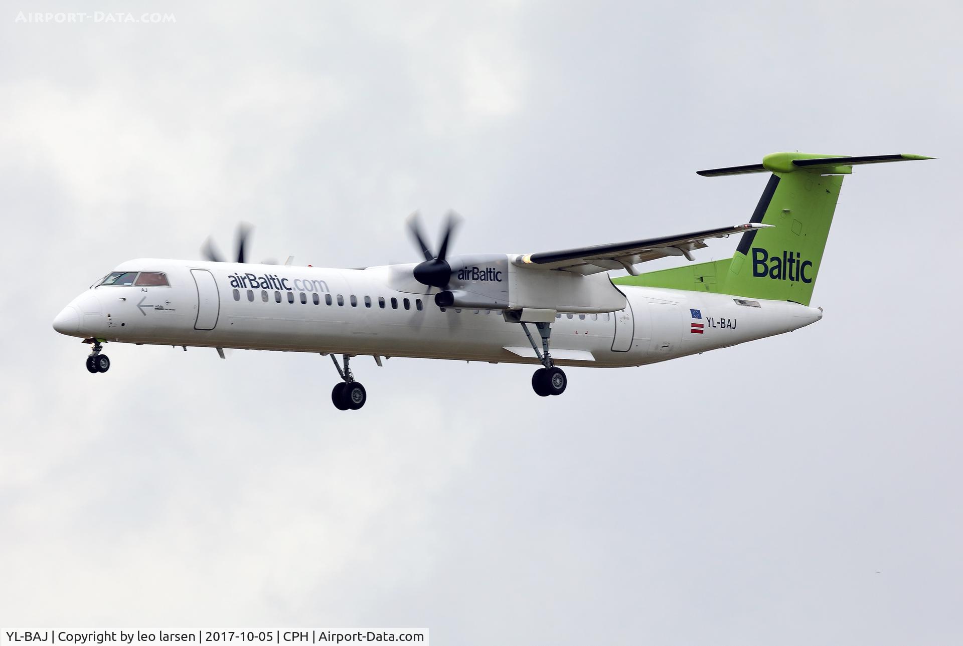 YL-BAJ, 2010 De Havilland Canada DHC-8-402Q Dash 8 C/N 4309, Copenhagen 5.10.2017