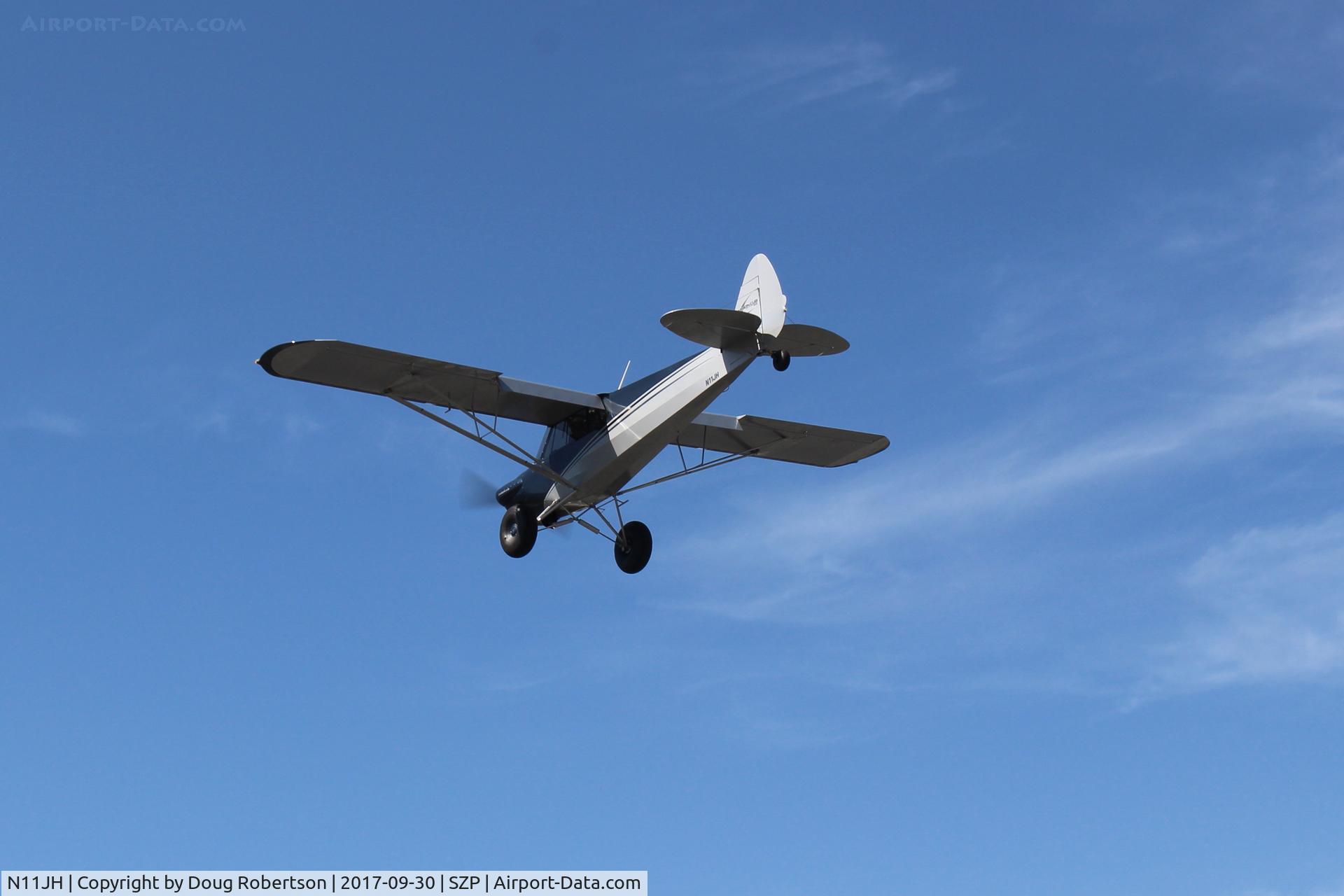 N11JH, 2016 Cub Crafters CC11-160 Carbon Cub SS C/N CC11-00415, 2016 CubCrafters CC11-160 CARBON CUB SS, Titan OX-340CC 160 Hp, on final for Rwy 22L grass