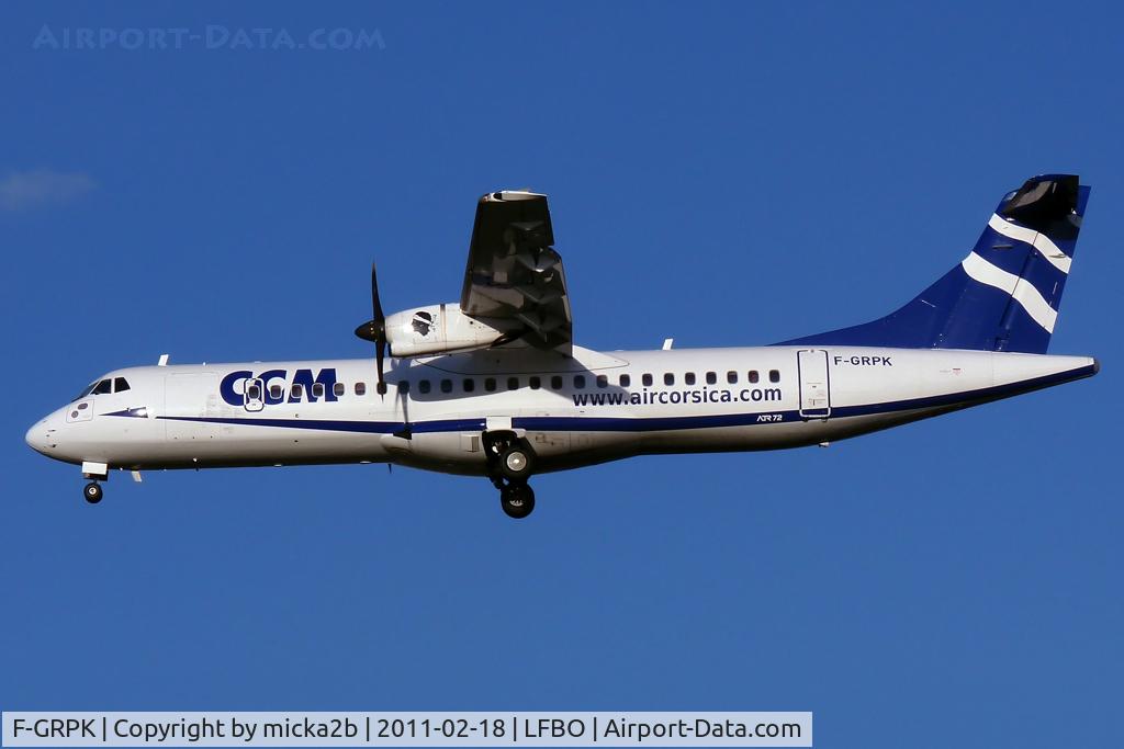 F-GRPK, 2006 ATR 72-212A C/N 727, Landing