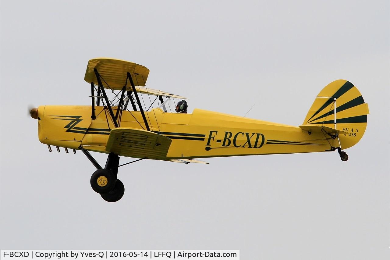 F-BCXD, 1946 Stampe and Vertongen SV-4A C/N 438, Stampe-Vertongen SV-4A, On display, La Ferté-Alais Airfield (LFFQ) Air show 2016