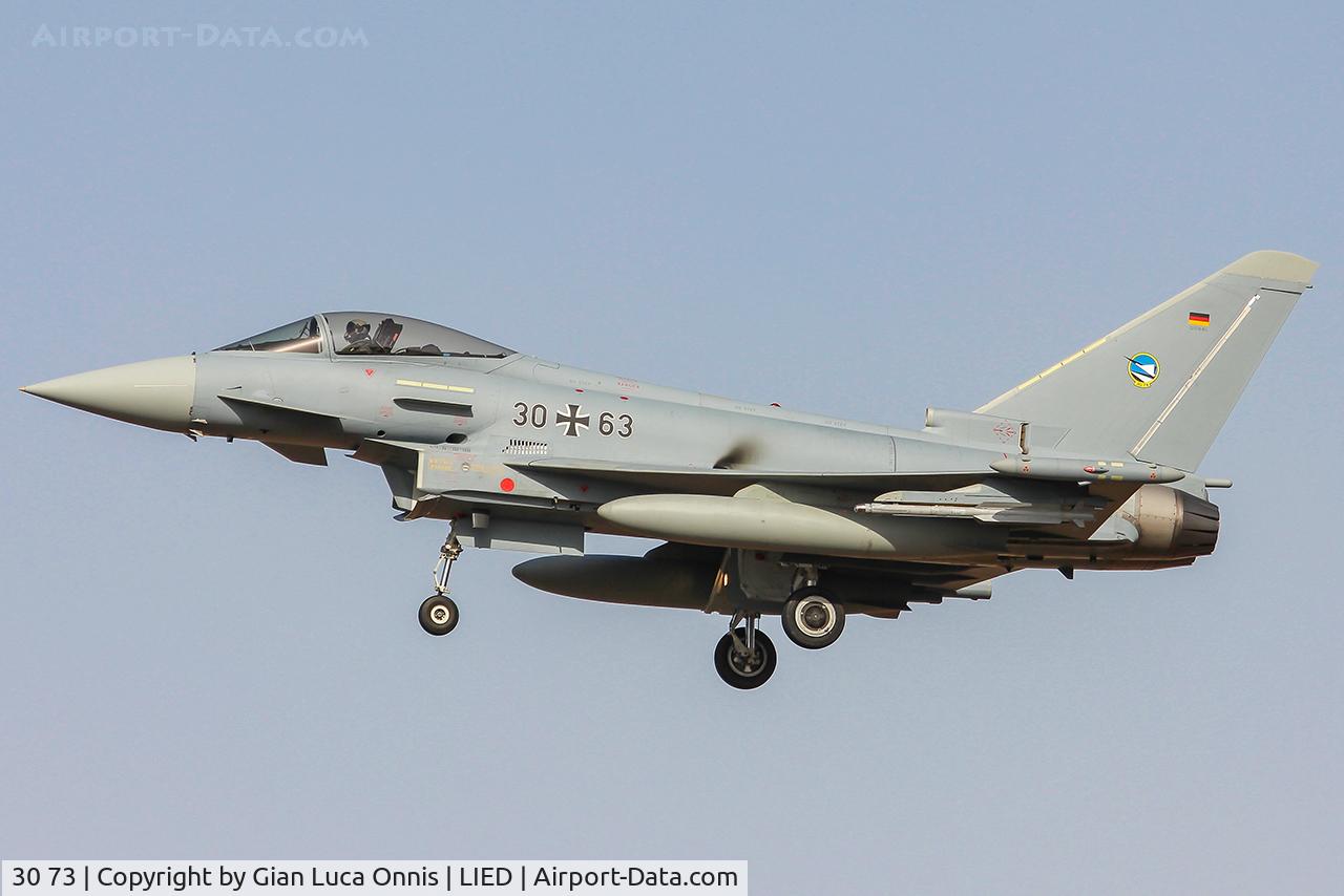 30 73, Eurofighter EF-2000 Typhoon S C/N GS054, LANDING
