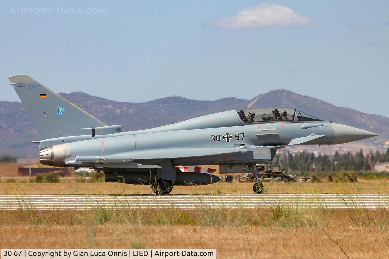 30 67, Eurofighter EF-2000 Typhoon T C/N GT018, TAXI WAY