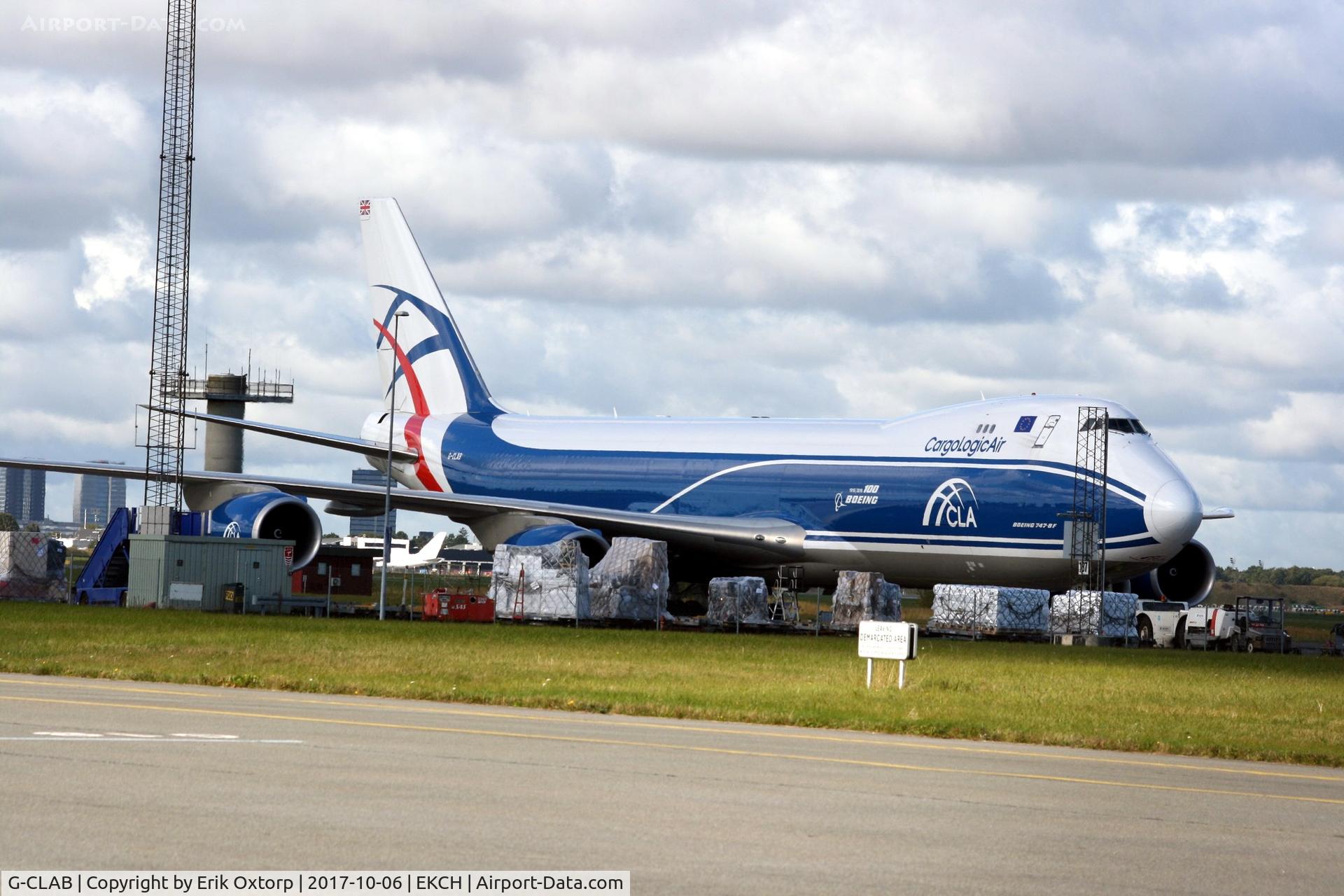 G-CLAB, 2015 Boeing 747-83QF C/N 60119, G-CLAB, first visit of a 747-8 in CPH