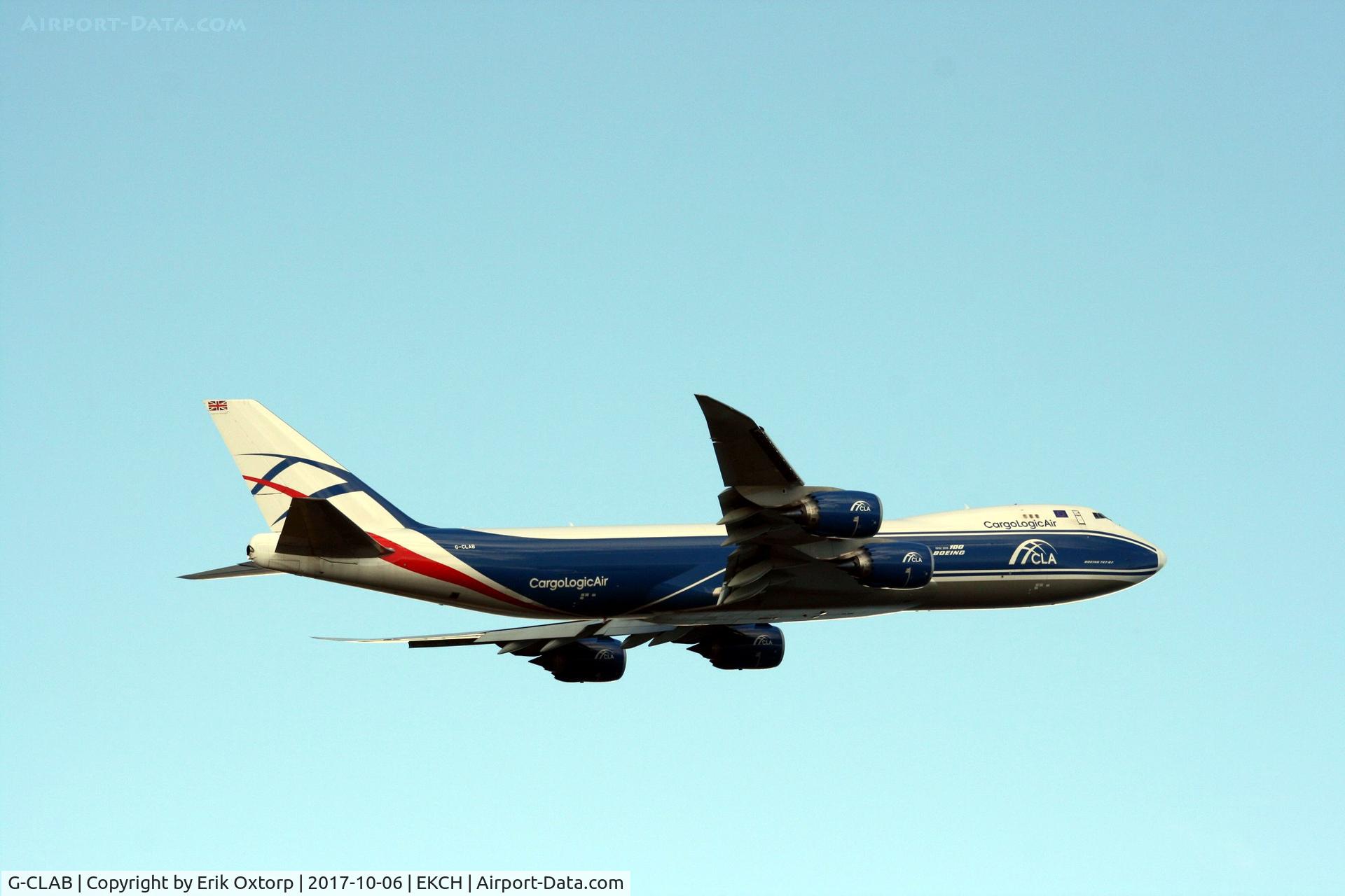 G-CLAB, 2015 Boeing 747-83QF C/N 60119, G-CLAB took off rw 04R