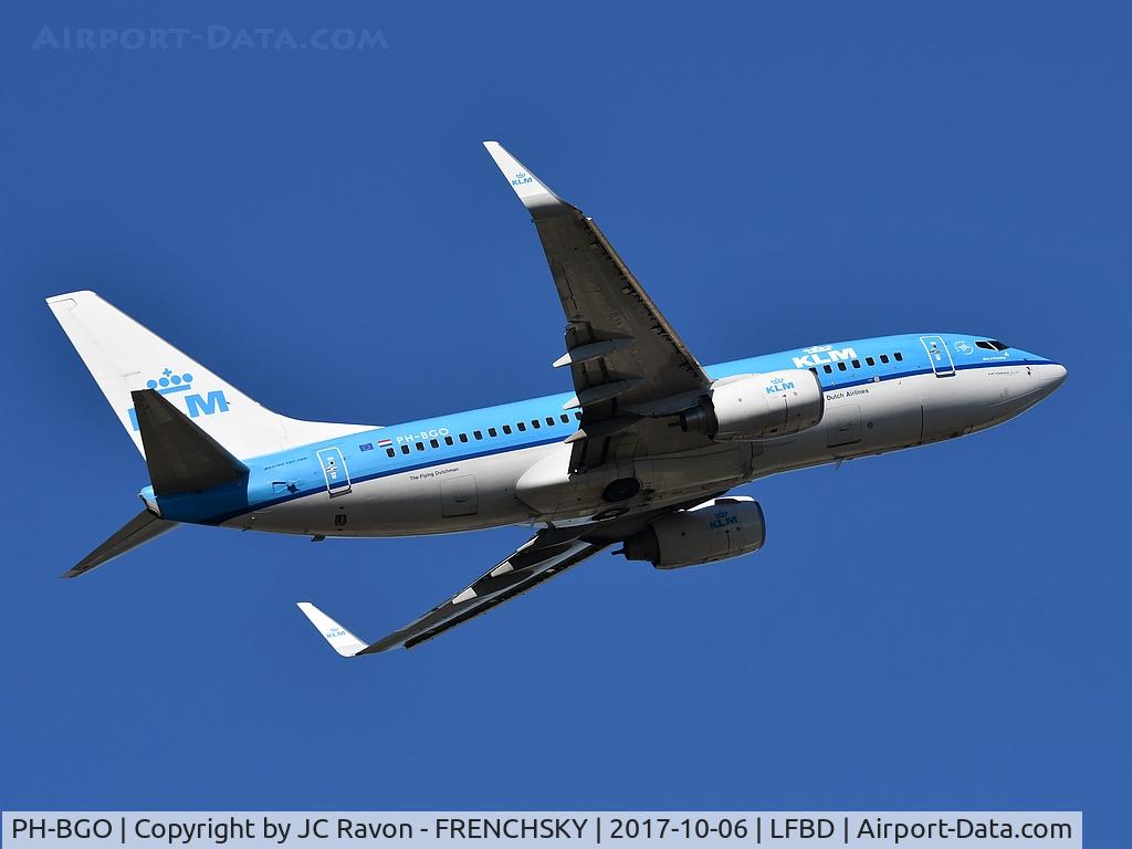 PH-BGO, 2011 Boeing 737-7K2 C/N 38126, KLM Royal Dutch Airlines KL1298 take off runway 05 to AMSTERDAM