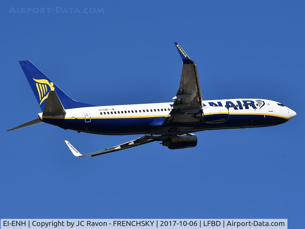 EI-ENH, 2010 Boeing 737-8AS C/N 35033, FR1783 take off runway 05 to London Stansted Airport