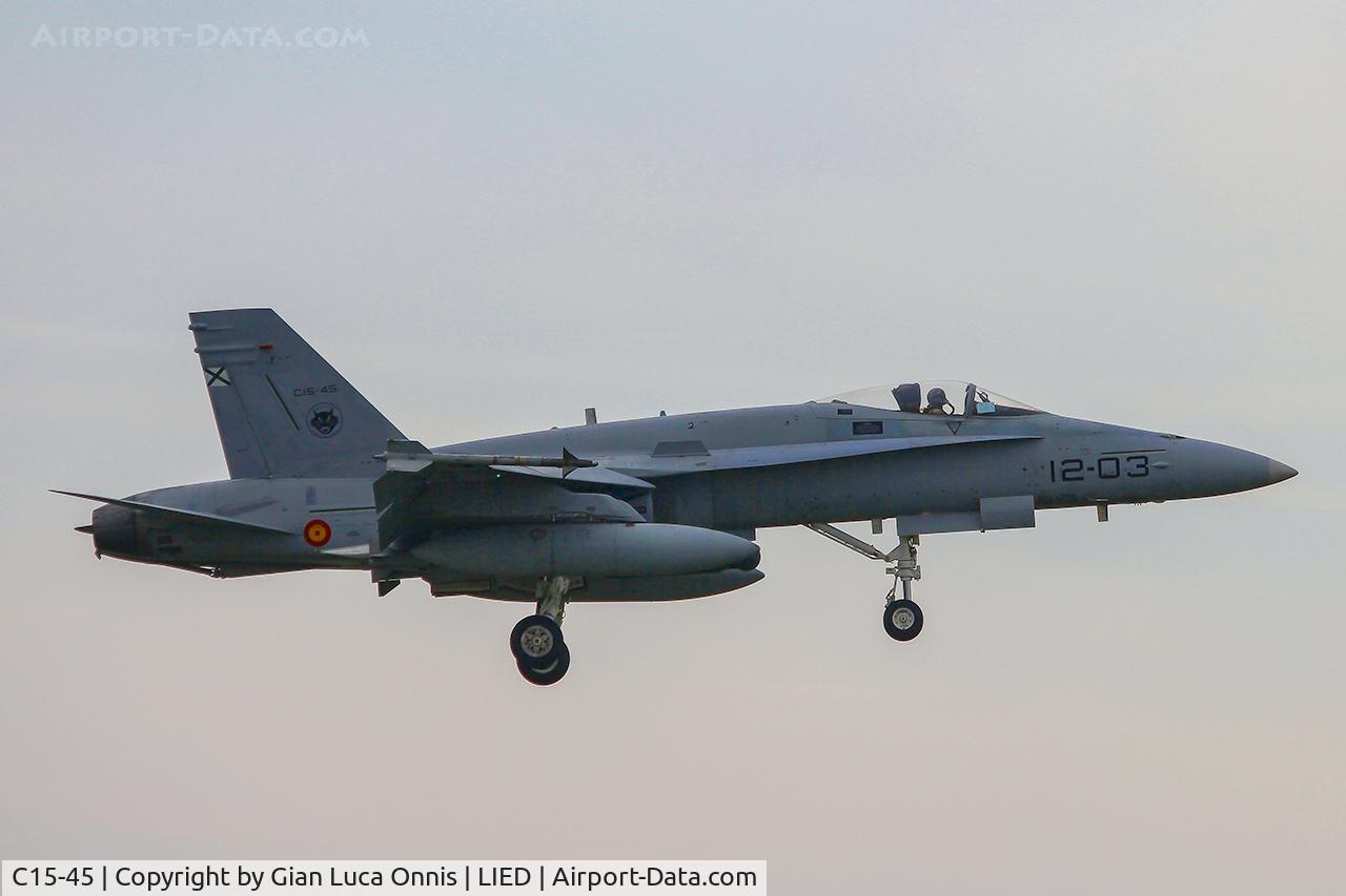 C15-45, McDonnell Douglas EF-18A Hornet C/N 0720/A554, WAR LIBIA