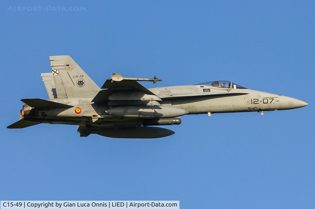 C15-49, McDonnell Douglas EF-18A Hornet C/N 0765/A564, WAR LIBIA