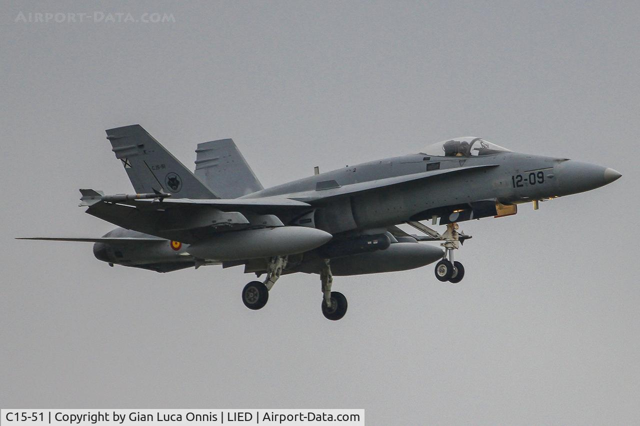 C15-51, McDonnell Douglas EF-18A+ Hornet C/N 0781/A567, WAR LIBIA