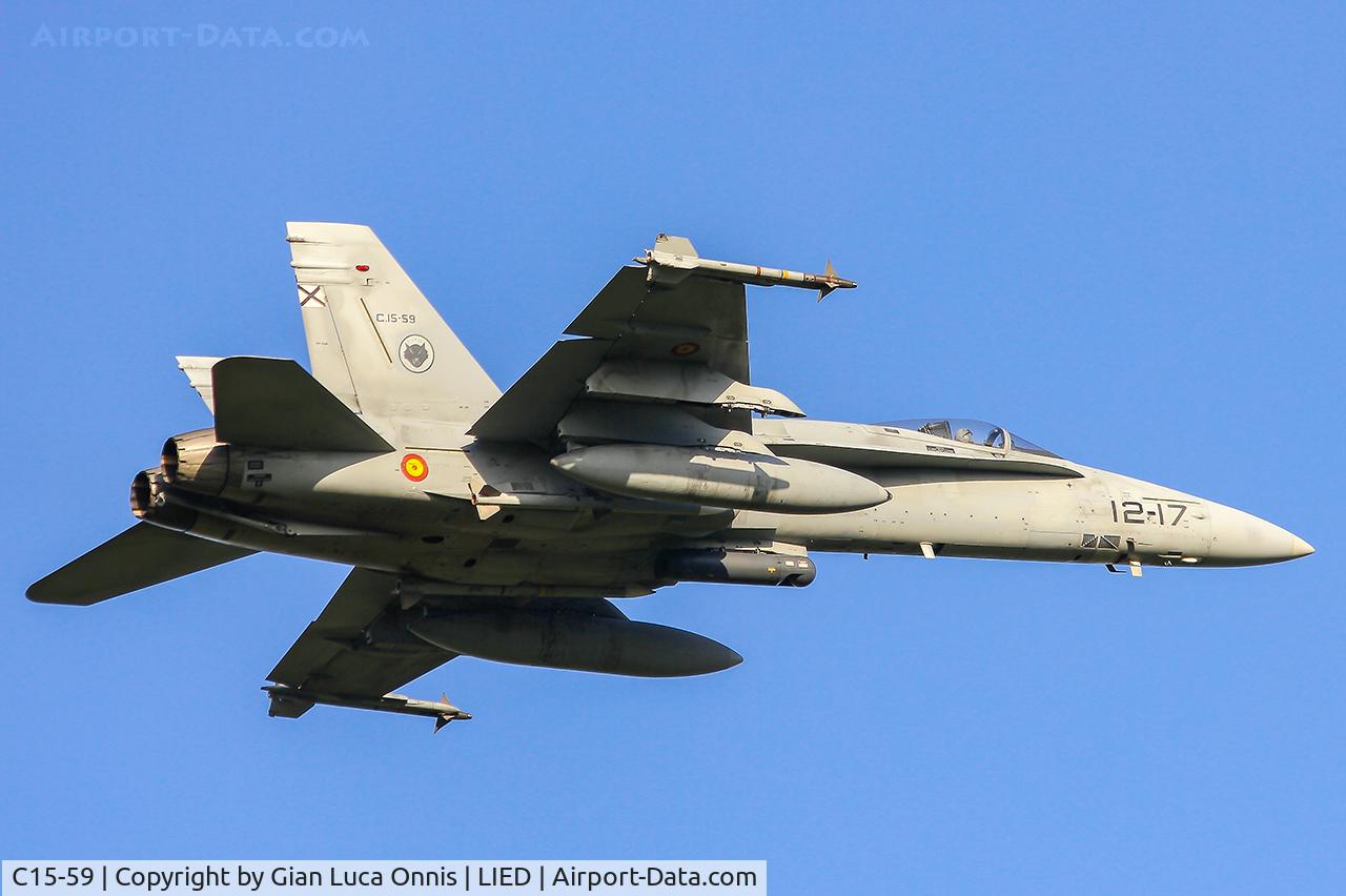 C15-59, McDonnell Douglas EF-18A+ Hornet C/N 0840/A581, WAR LIBIA