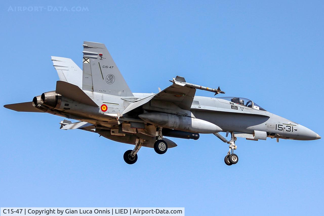 C15-47, McDonnell Douglas EF-18M Hornet C/N 0743/A559, WAR LIBIA