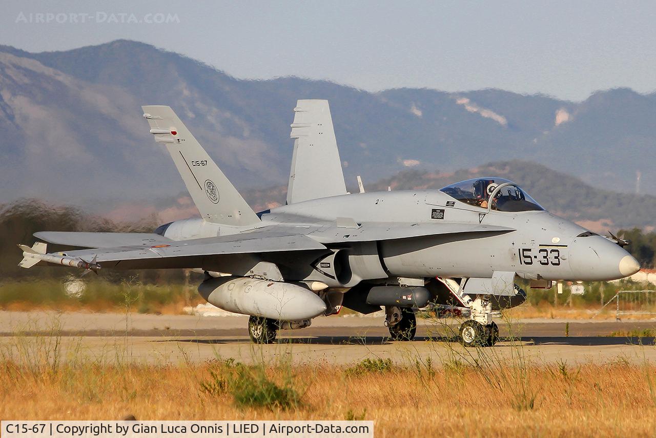 C15-67, McDonnell Douglas EF-18A Hornet C/N 0910/A589, WAR LIBIA