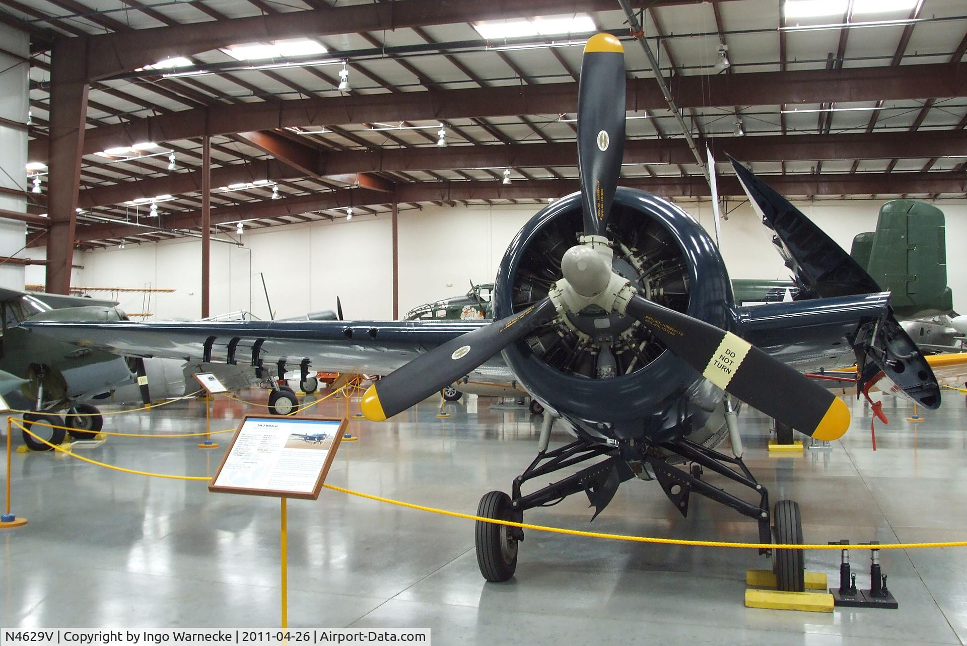 N4629V, General Motors (Grumman) FM-2 Wildcat C/N 5618, Grumman (General Motors) FM-2 (F4F) Wildcat at the Yanks Air Museum, Chino CA