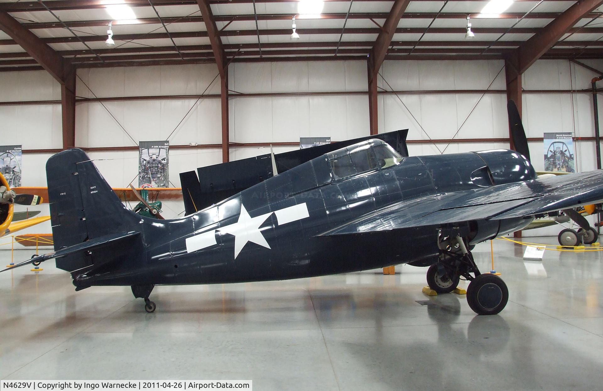 N4629V, General Motors (Grumman) FM-2 Wildcat C/N 5618, Grumman (General Motors) FM-2 (F4F) Wildcat at the Yanks Air Museum, Chino CA