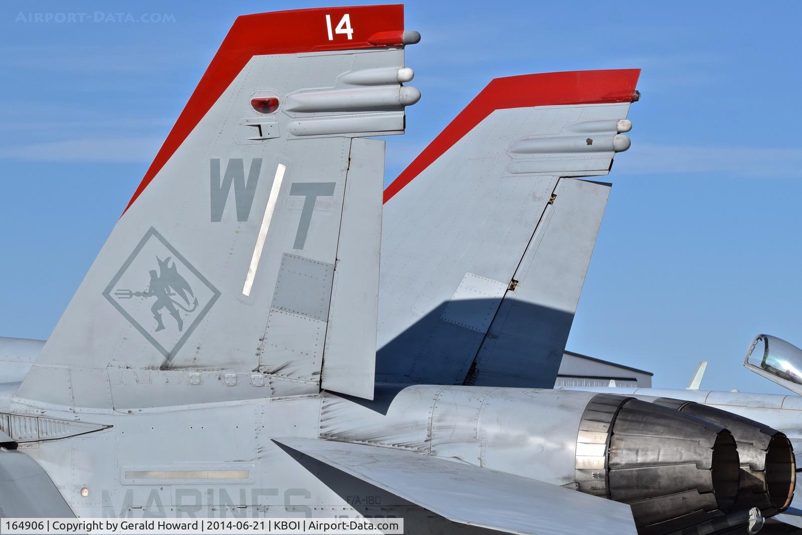 164906, McDonnell Douglas F/A-18C Hornet C/N 1238/C365, Parked on the south GA ramp.  VMFA-232 