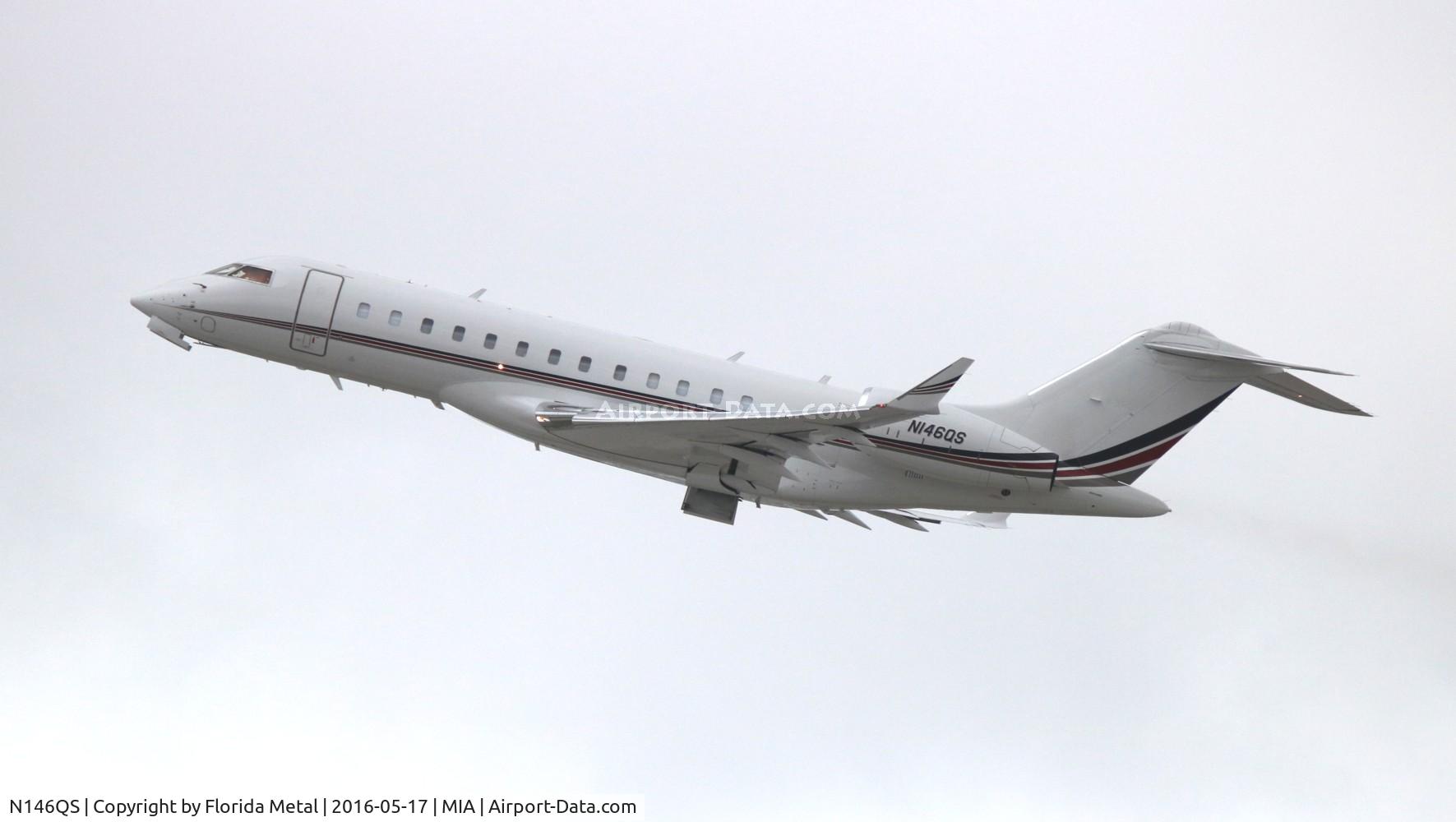 N146QS, 2014 Bombardier BD-700-1A10 Global 6000 C/N 9615, Net Jets Global 6000