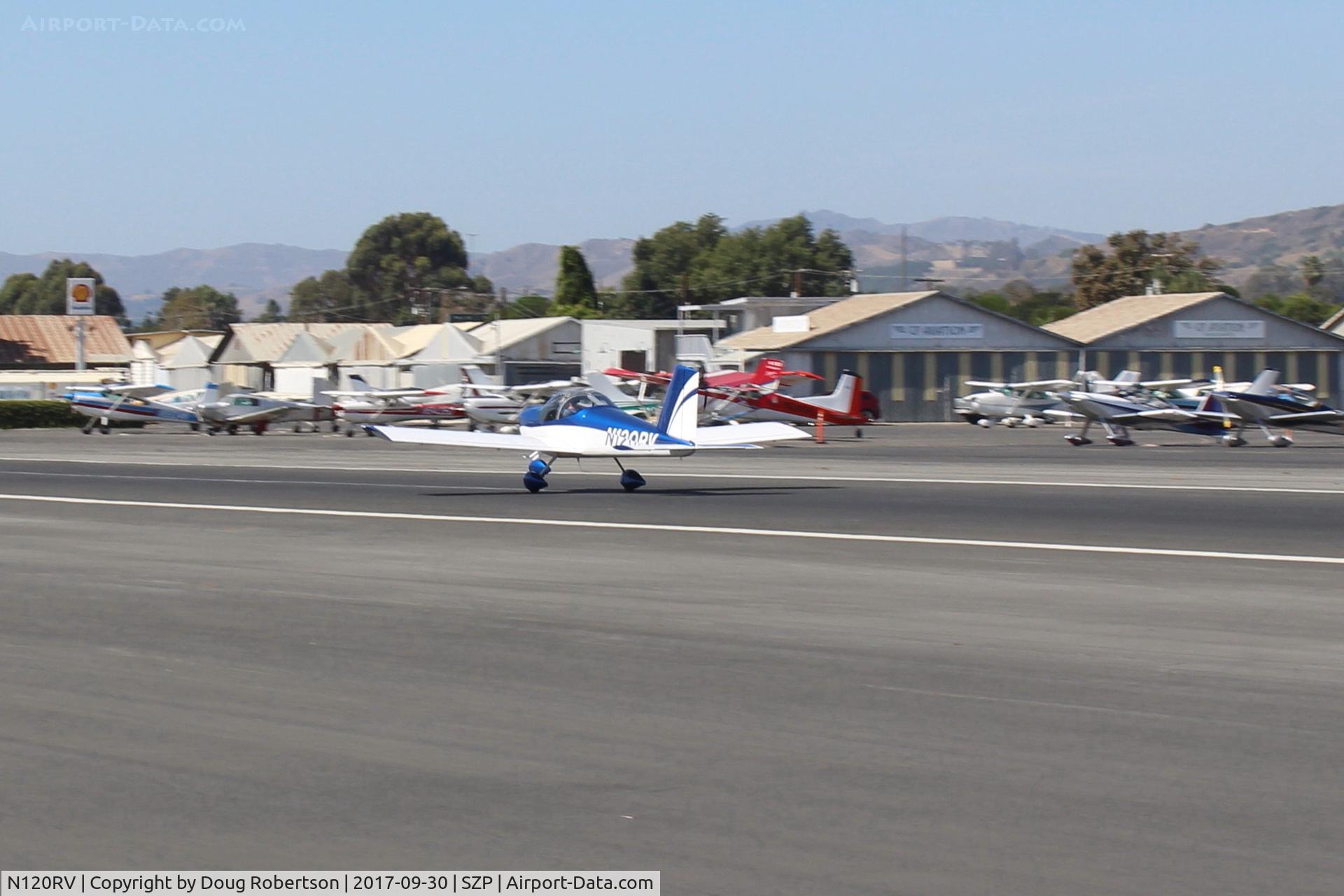 N120RV, 2013 Vans RV-12 C/N 120530, 2013 Brenneise Van's RV-12A, E-LSA,  Rotax 912ULS 100 Hp, Experimental class registration. Takeoff roll Rwy 22