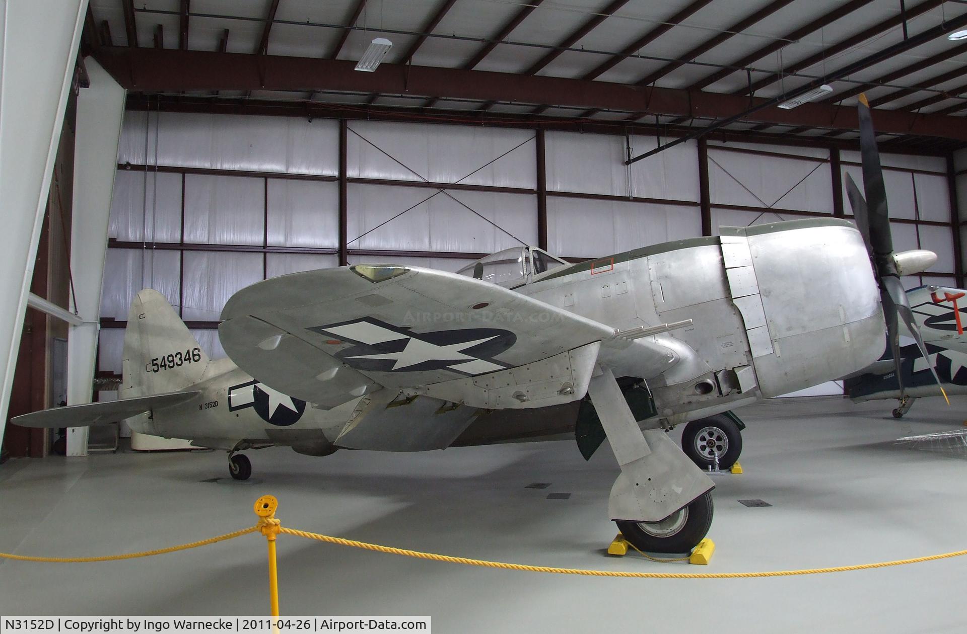 N3152D, Republic P-47D Thunderbolt C/N 45-49346, Republic P-47D Thunderbolt at the Yanks Air Museum, Chino CA