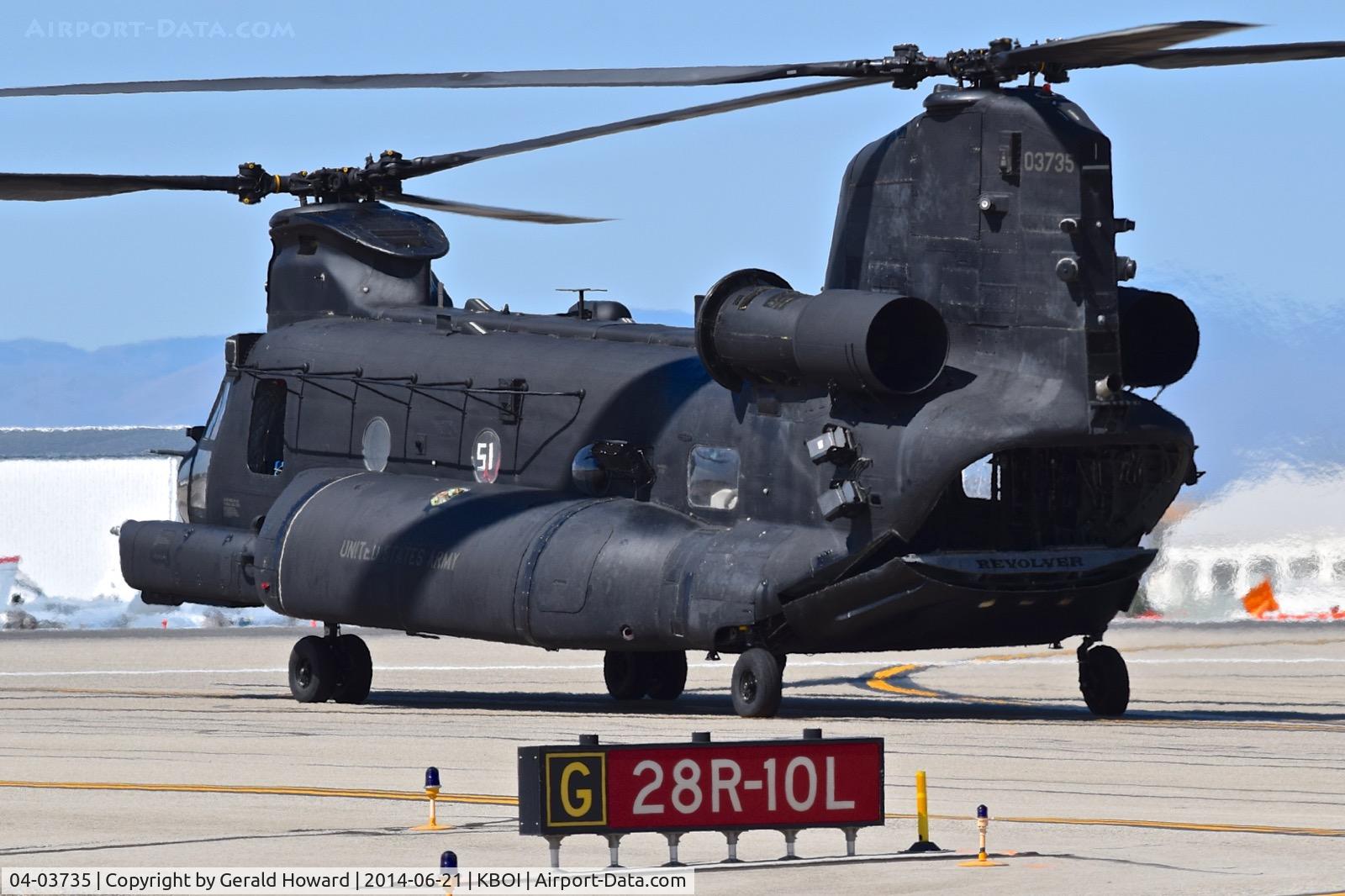 04-03735, 2004 Boeing Vertol MH-47G Chinook C/N M.3735, Holding on Golf for clearance. 160th S.O.A.R.
