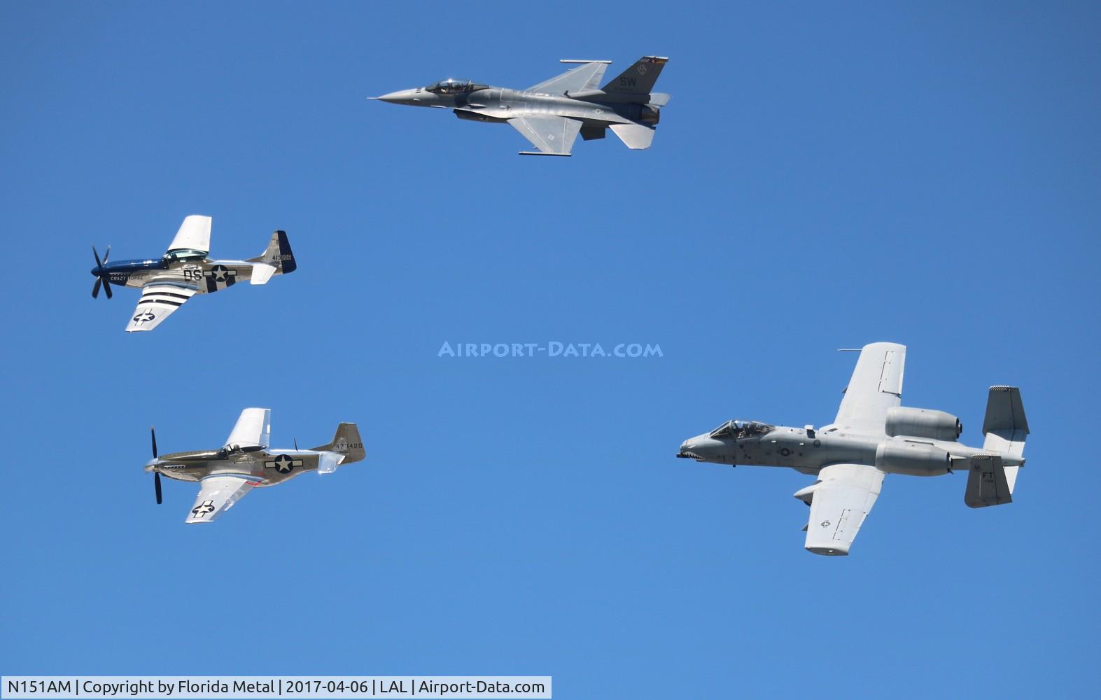 N151AM, 1944 North American P-51D Mustang C/N 122-39879, Heritage flight