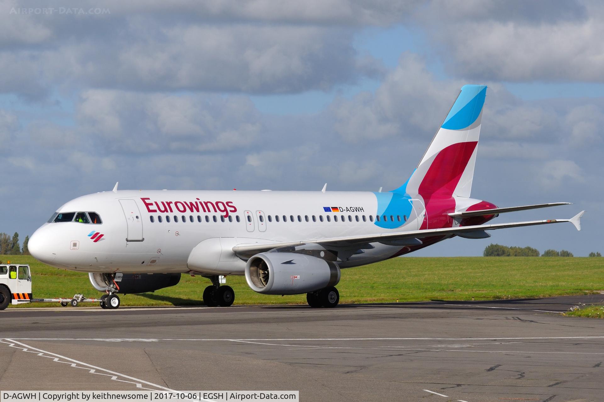 D-AGWH, 2007 Airbus A319-132 C/N 3352, Towed from spray shop with Eurowings colour scheme.