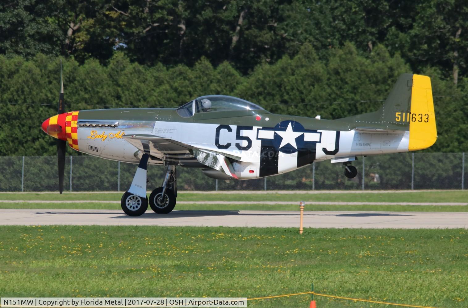 N151MW, 1945 North American P-51D Mustang C/N 124-48386, Lady Alice