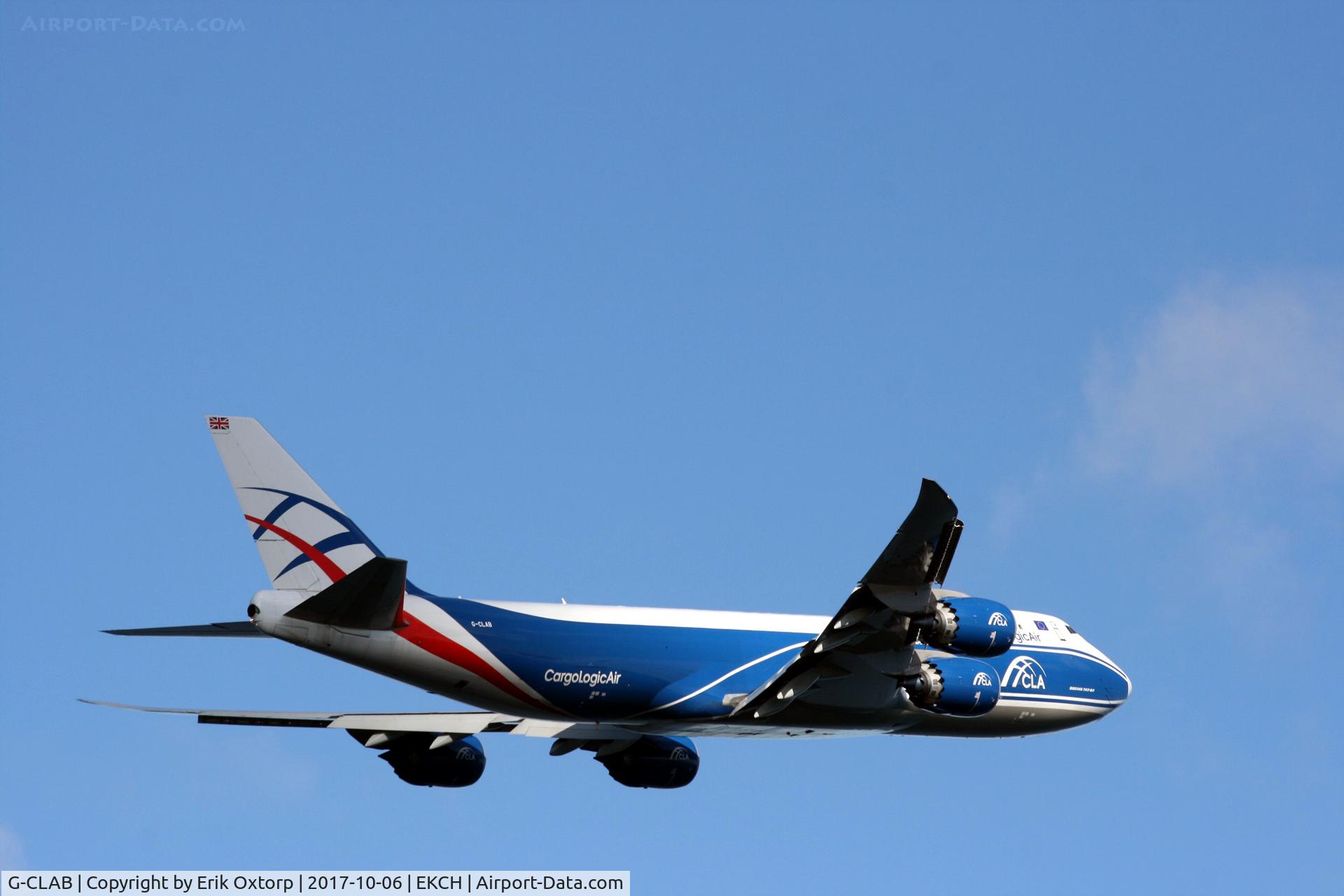 G-CLAB, 2015 Boeing 747-83QF C/N 60119, G-CLAB took off rw 04R