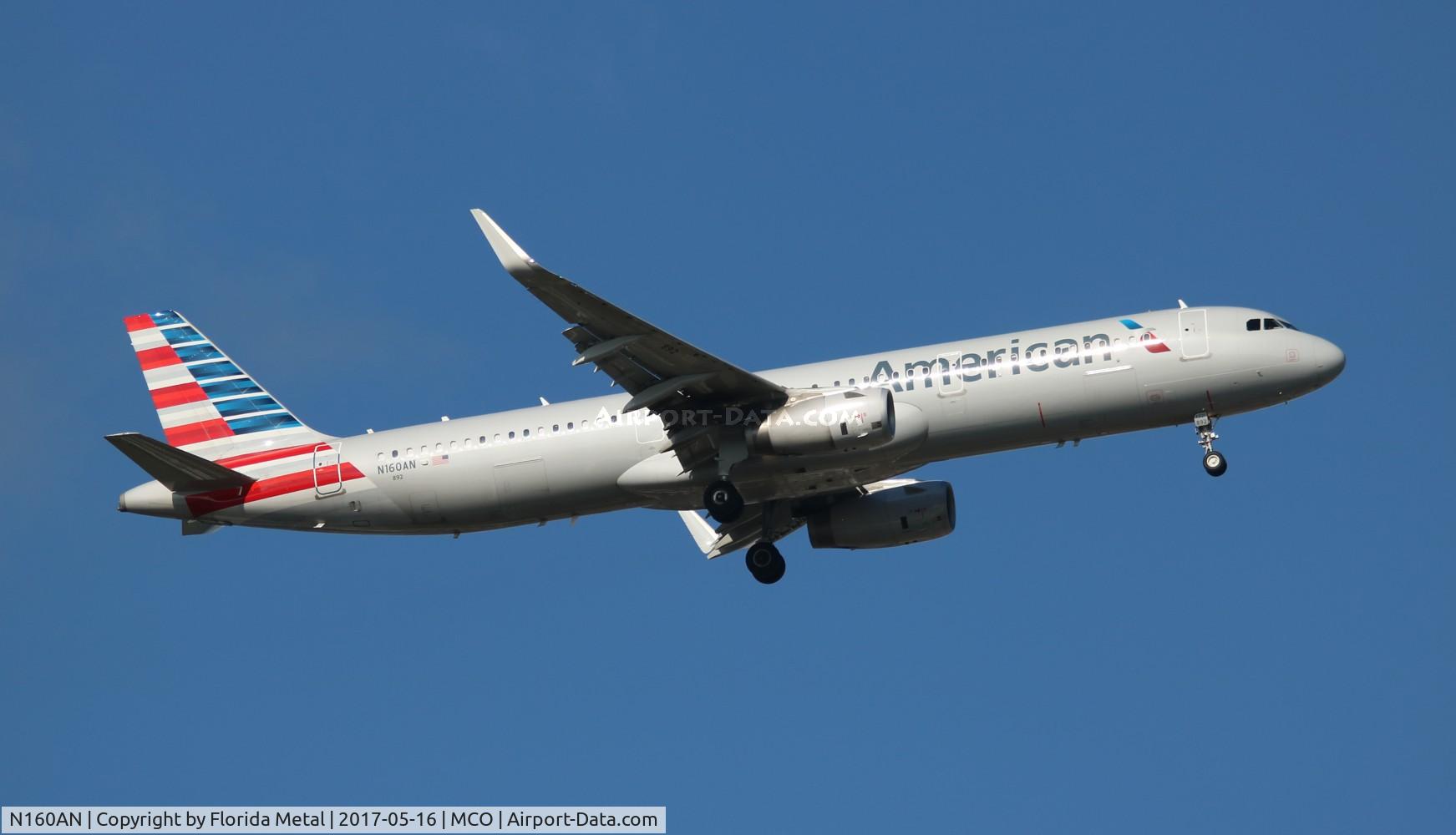 N160AN, 2016 Airbus A321-231 C/N 7069, American