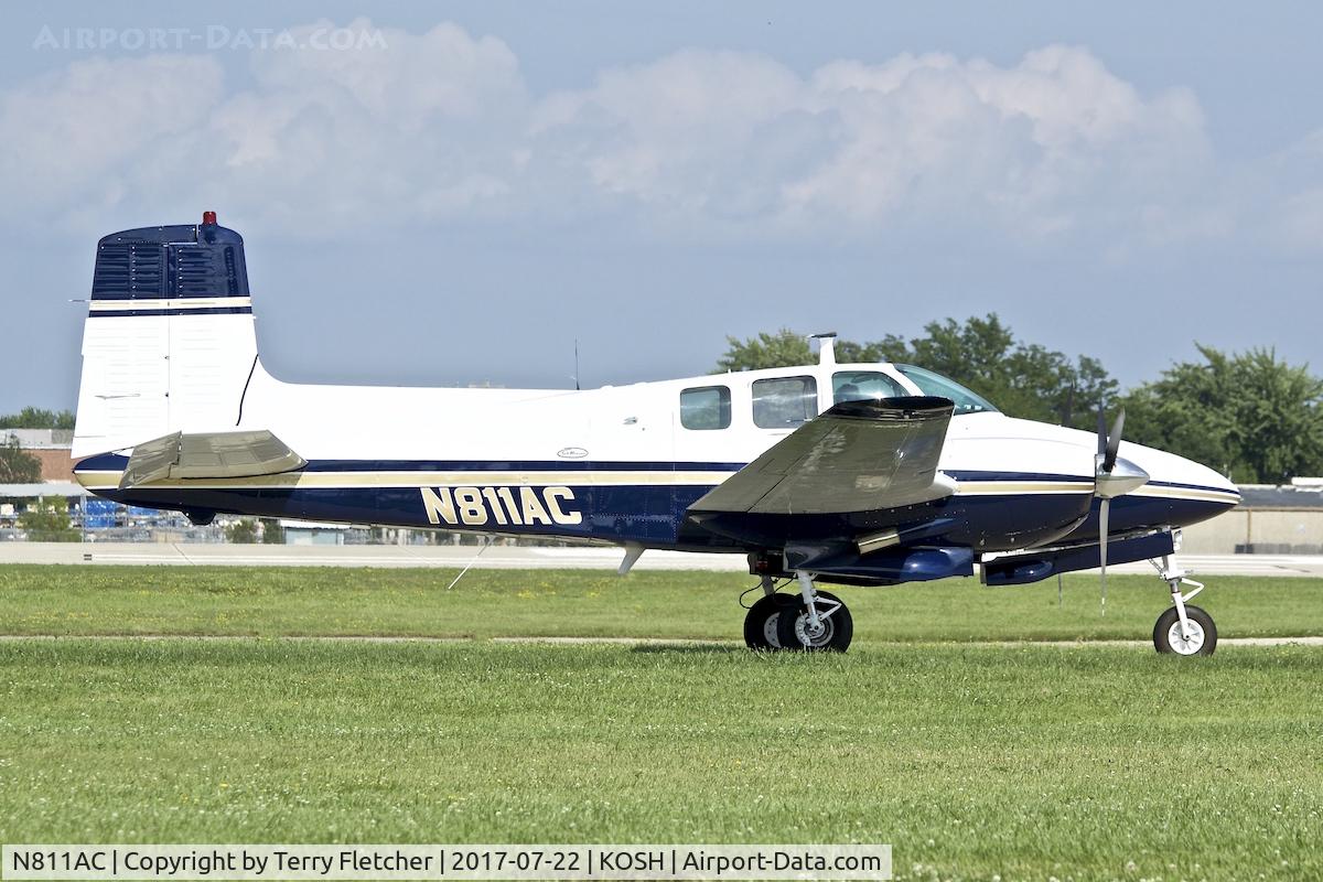 N811AC, 1959 Beech D50C Twin Bonanza C/N DH-239, At 2017 EAA AirVenture at Oshkosh