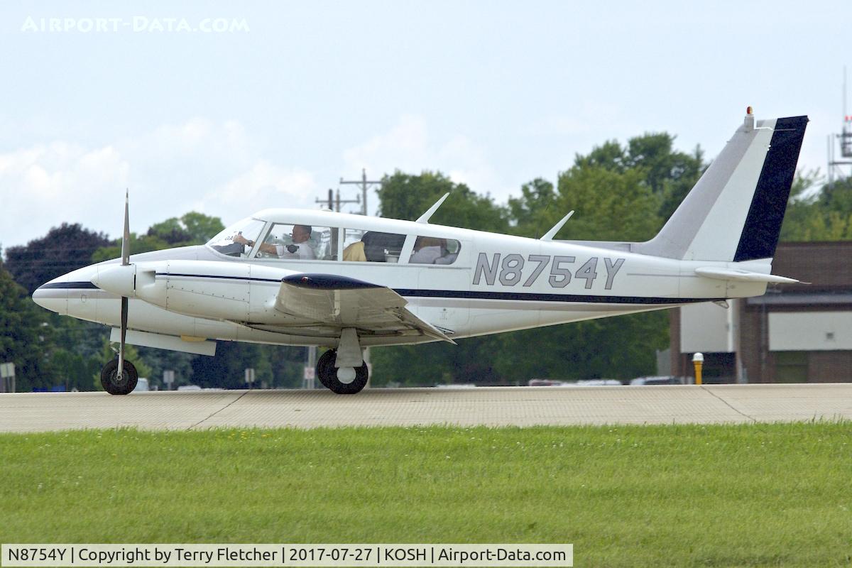 N8754Y, 1969 Piper PA-30 Twin Comanche Twin Comanche C/N 30-1908, At 2017 EAA AirVenture at Oshkosh