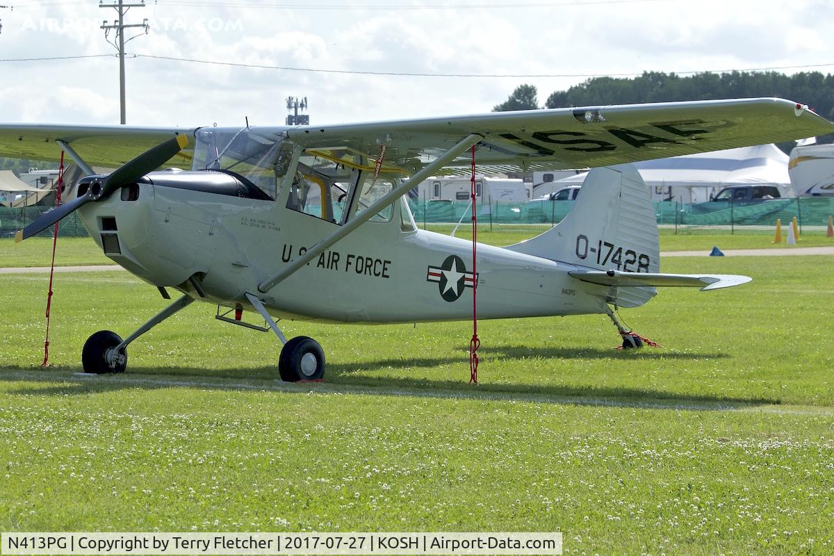 N413PG, Cessna 305A C/N 22167, At 2017 EAA AirVenture at Oshkosh