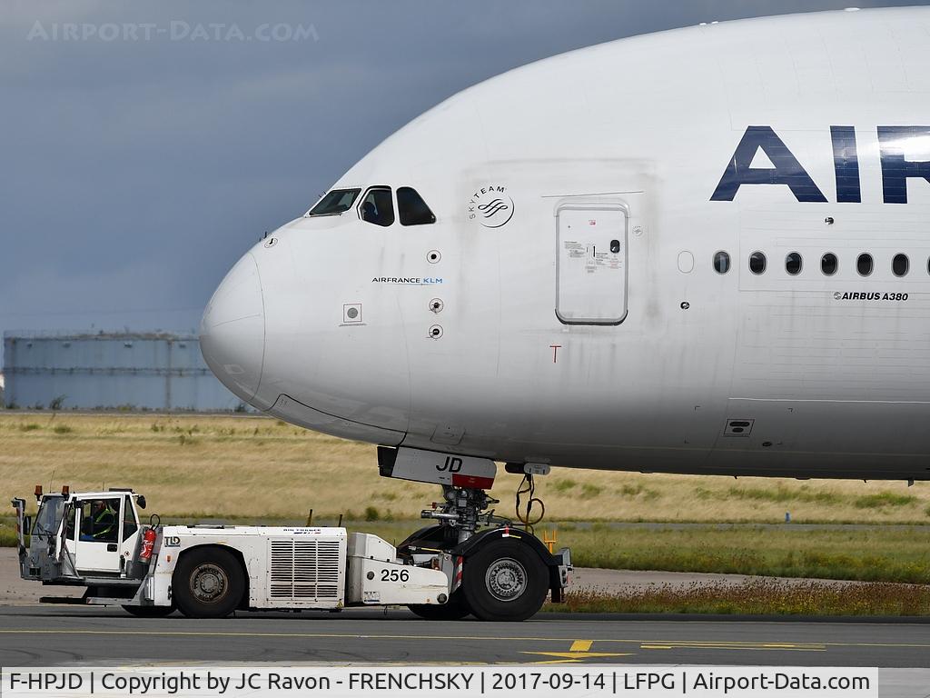 F-HPJD, 2010 Airbus A380-861 C/N 049, AF (damaged 4/11/11 JFK port wing tip clipped CRJ-700 N641CA during taxi)