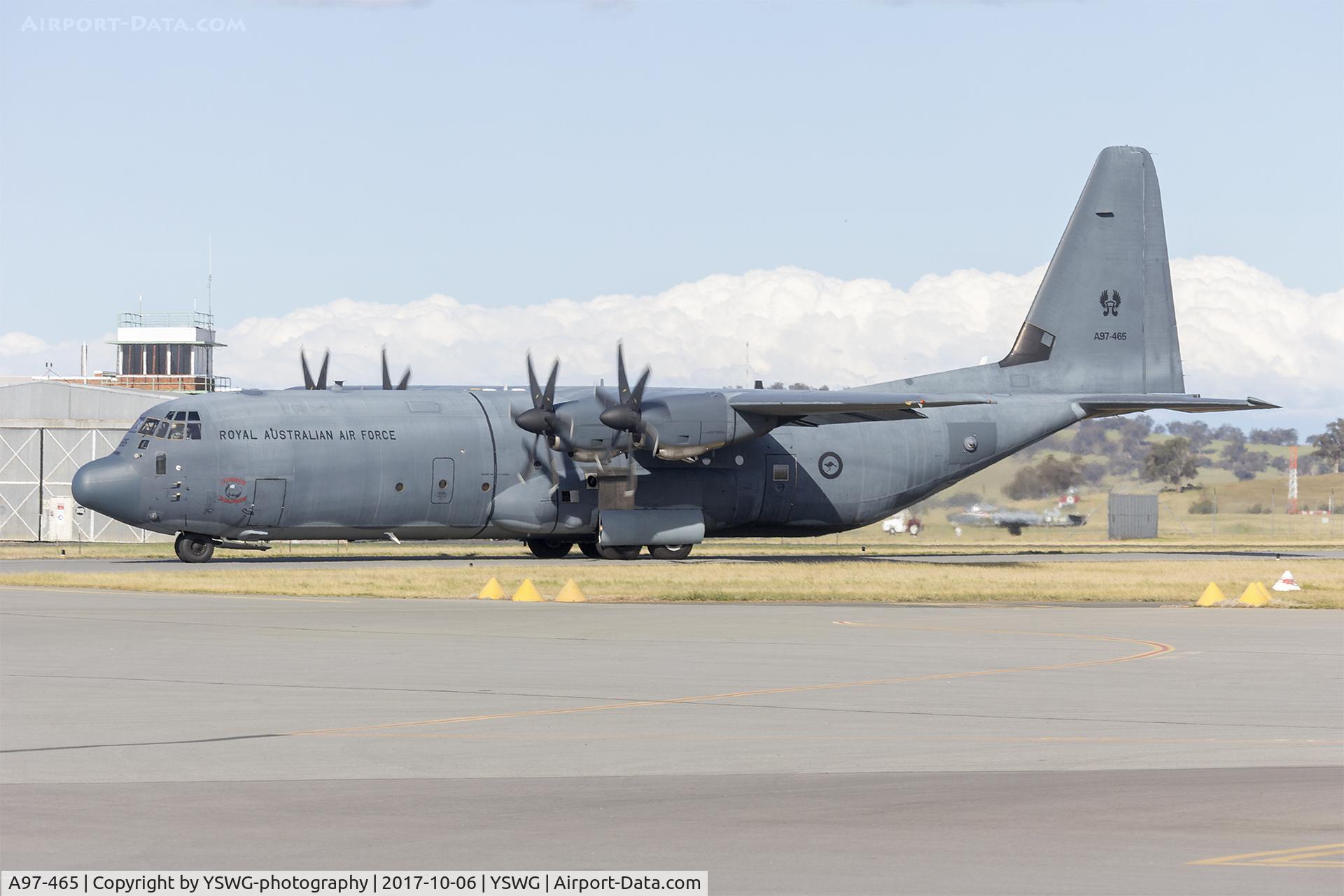 A97-465, 2000 Lockheed Martin C-130J-30 Super Hercules C/N 382-5465, Royal Australian Air Force (A97-465) Lockheed Martin C-130J Hercules taxiing at Wagga Wagga Airport