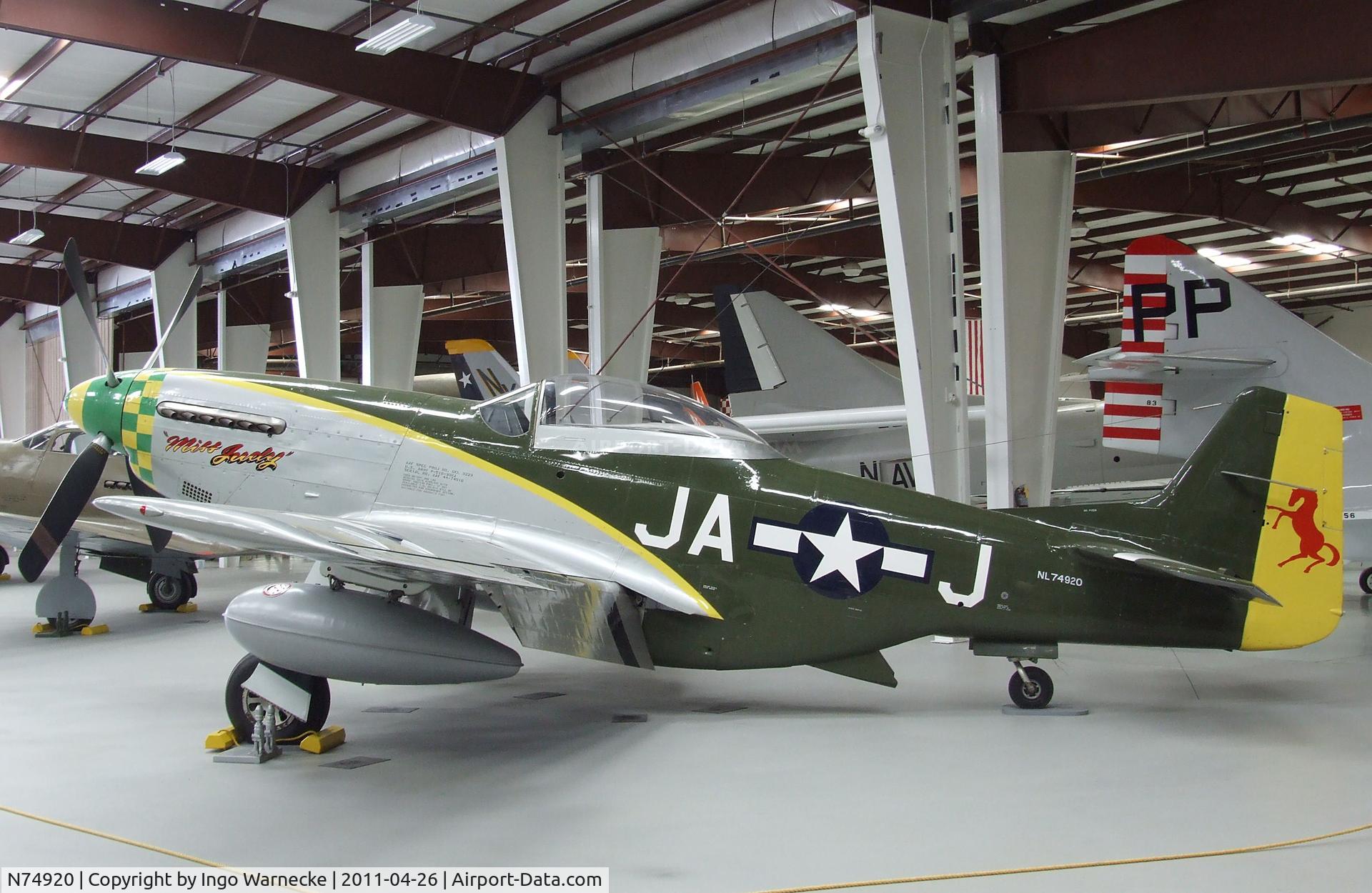 N74920, 1944 North American/aero Classics P-51D C/N 44-74910, North American (aero Classics) P-51D Mustang at the Yanks Air Museum, Chino CA