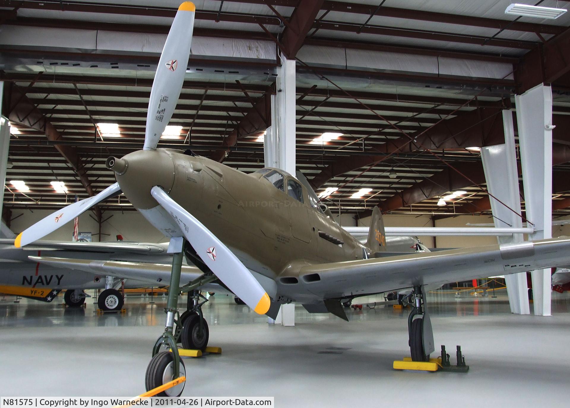 N81575, Bell P-39N Airacobra C/N 42-8740, Bell P-39N Airacobra at the Yanks Air Museum, Chino CA
