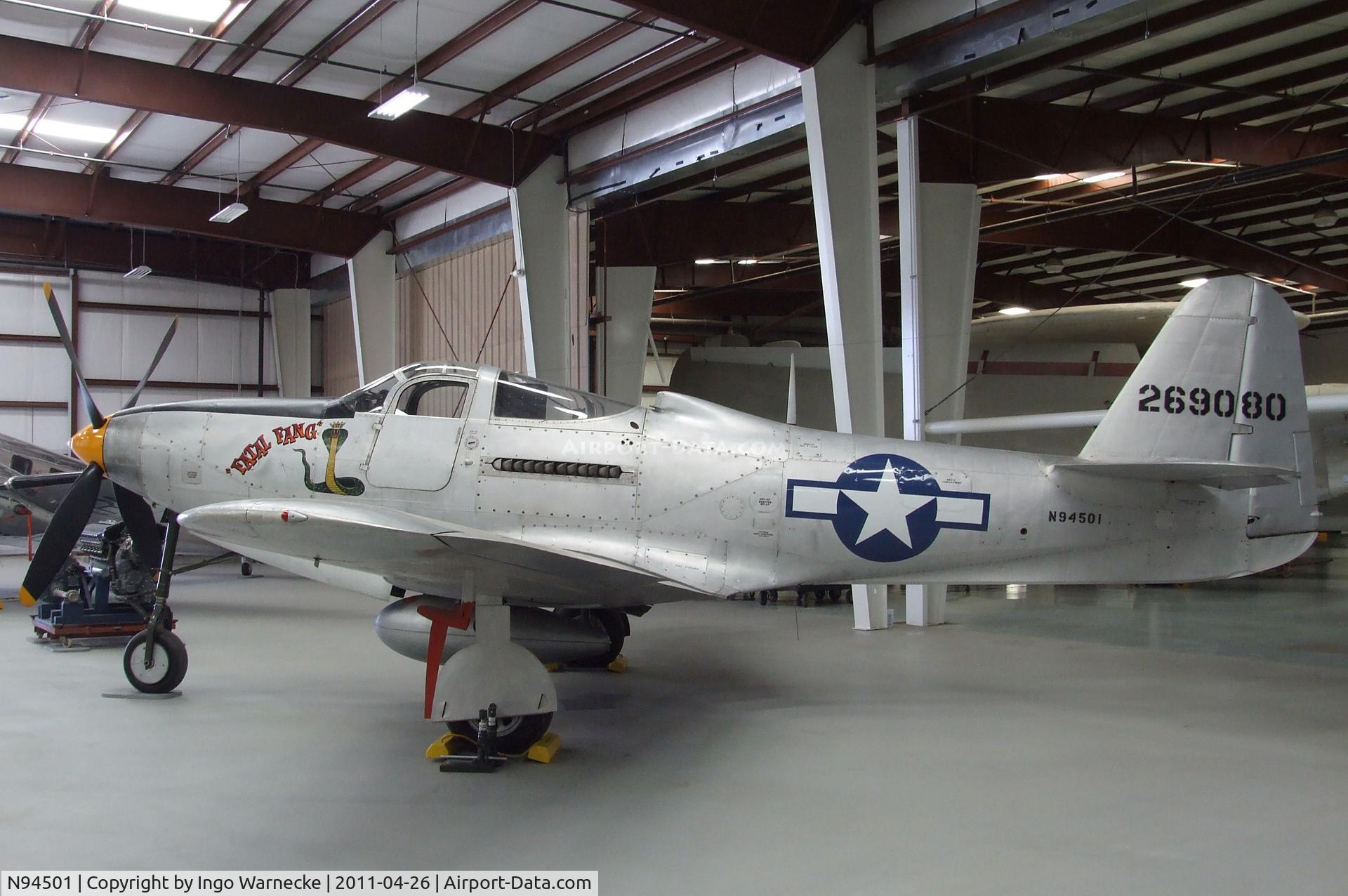 N94501, 1943 Bell P-63C Kingcobra C/N 42-69080, Bell P-63C Kingcobra at the Yanks Air Museum, Chino CA