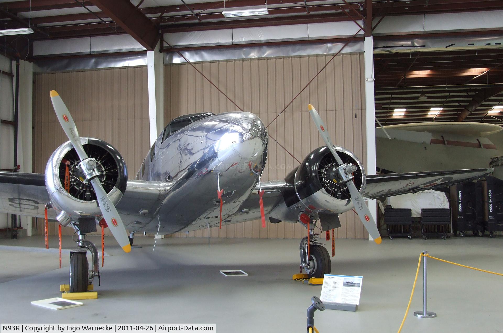 N93R, 1939 Lockheed UC-40A (12A) Electra Junior C/N 1257, Lockheed 12A (L-10A) Electra Junior at the Yanks Air Museum, Chino CA